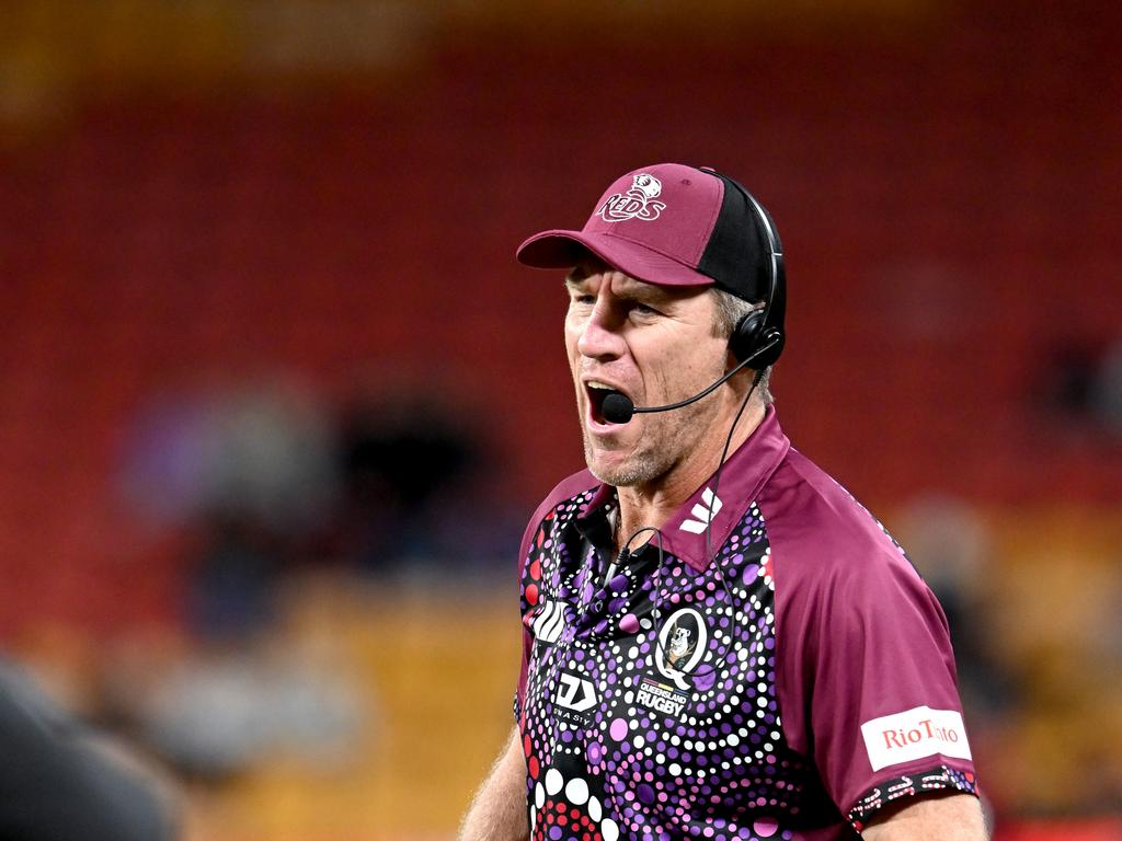 Reds coach Brad Thorn has his Queensland team fired up for Friday night’s quarter-final in Christchurch. Picture: Bradley Kanaris/Getty Images
