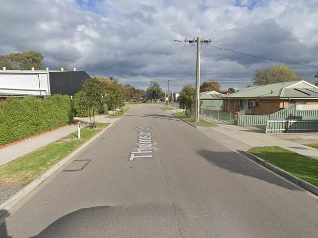 Police are investigating after two men were allegedly on Thomas St, and then again outside a Wangaratta Primary School on White St. Picture: Google Maps.