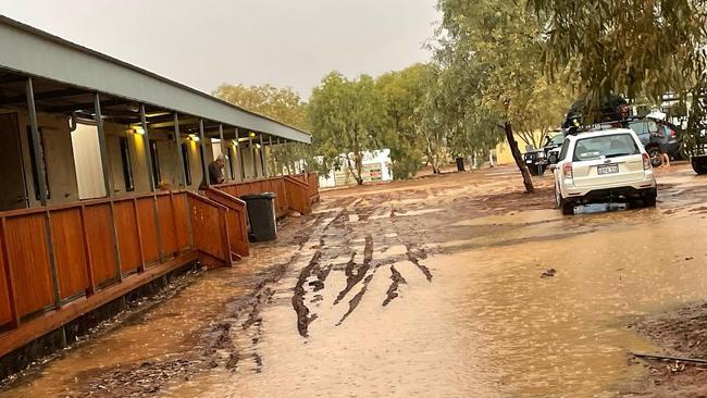 William Creek recorded about 32mm of rain as of Tuesday morning. Picture: William Creek Hotel