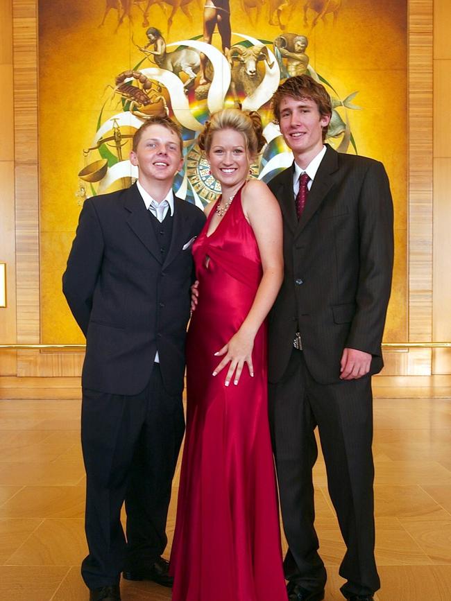 Palm Beach Currumbin High School formal at Conrad Jupiters Casino. Graham Scott, Kimberley York and Chris Pritchard. Reporter: Ben Dillaway