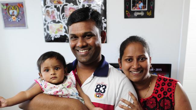 17/01/2016 Sumantha and Mamatha Gubba and their daughter Jeswitha Gubba 6 months happy with the money they saved with One Big Switch. Pic Mark Brake