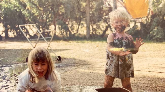 Alex and Virginia on the farm in 1993.