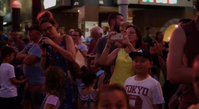 The Supercars show hit town with a bang on Wednesday night as the Transporter convoy made its way through Darwin CBD