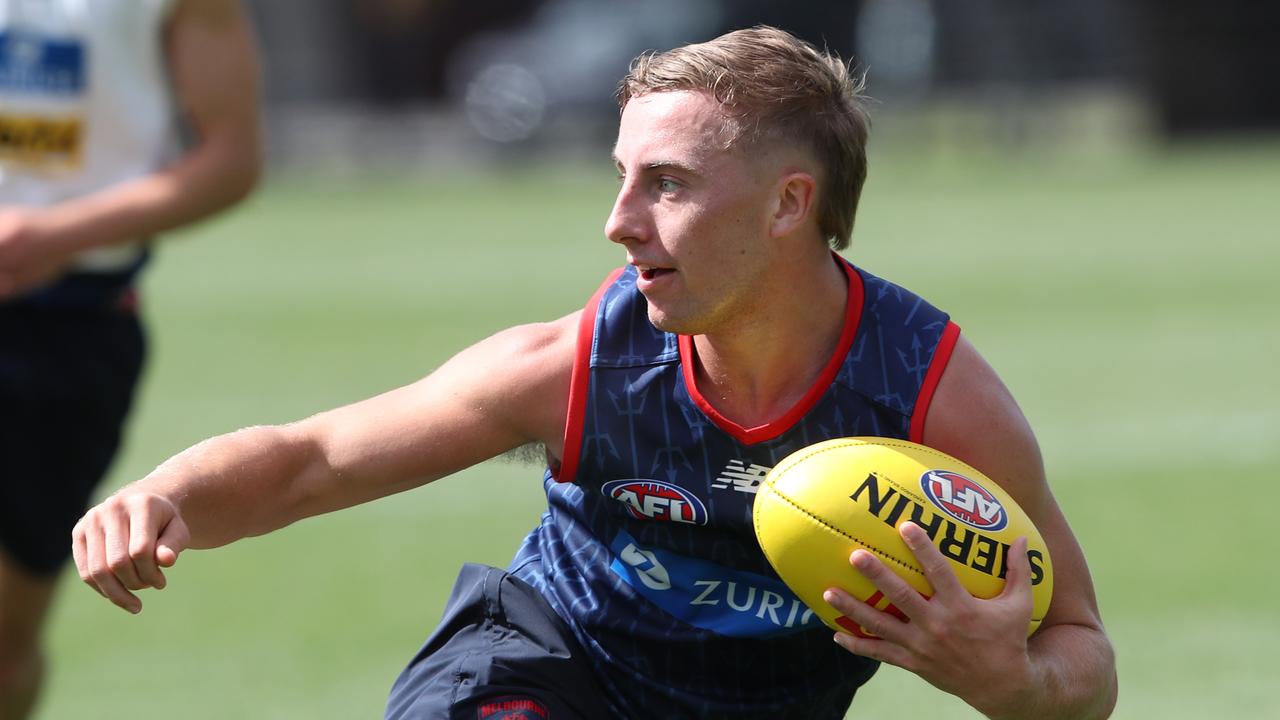 Bailey Laurie has been getting more midfield minutes this pre-season. Picture: David Crosling