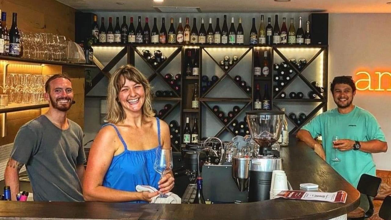 Ambr Wine Bar co owners Heather Rosie, Andrew Moses, and Paul Dignam. Photo: Supplied.