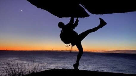 A photograph of Annika Ferry, 21, taken by her friend Bec Bennett, just moments before she fell and died from a head injury at an abandoned military building at Bluefish Pt, on Sydney's North Head. The image was given to the Manly Daily by Ms Ferry's family.