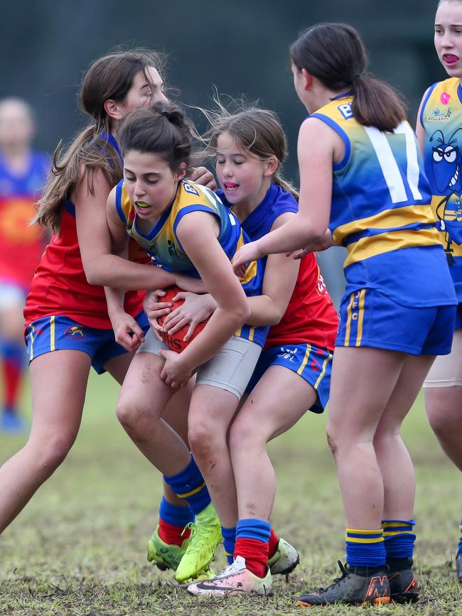 Yarra Junior Football League players in action. Picture: Tim Carrafa