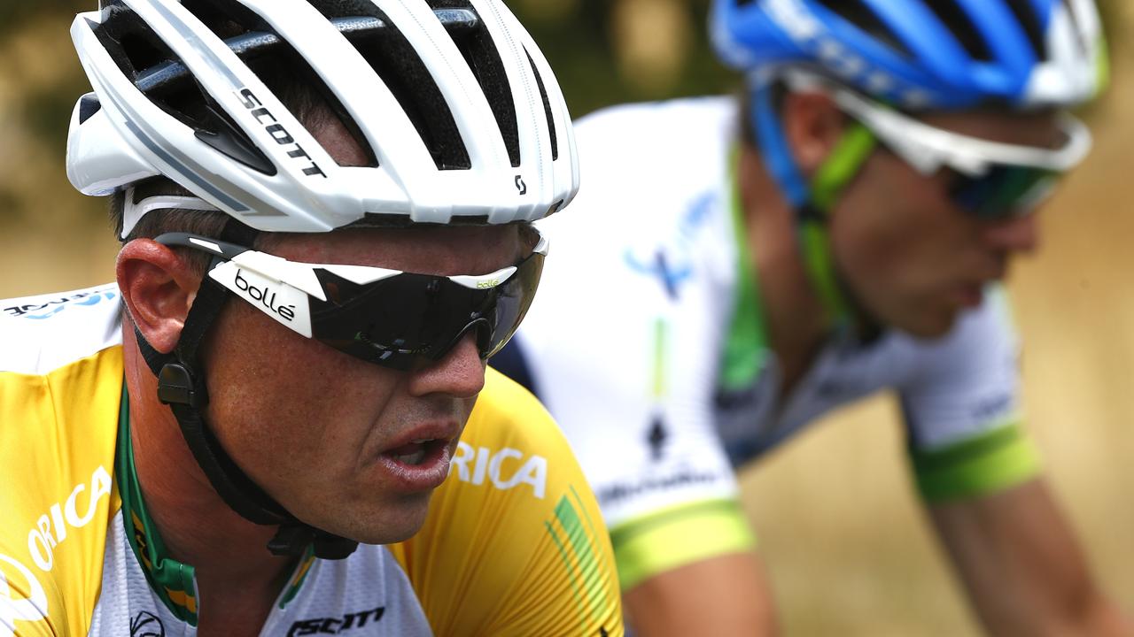 Herald Sun Tour Stage 1. Simon Gerrans of the Orica GreenEdge team during todays stage to Ballarat. Pic Michael Klein