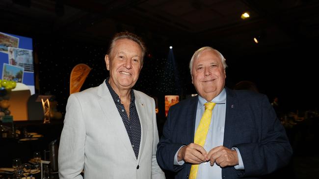 Andrew Bell and Clive Palmer at the Star casino . Pic Annette Dew