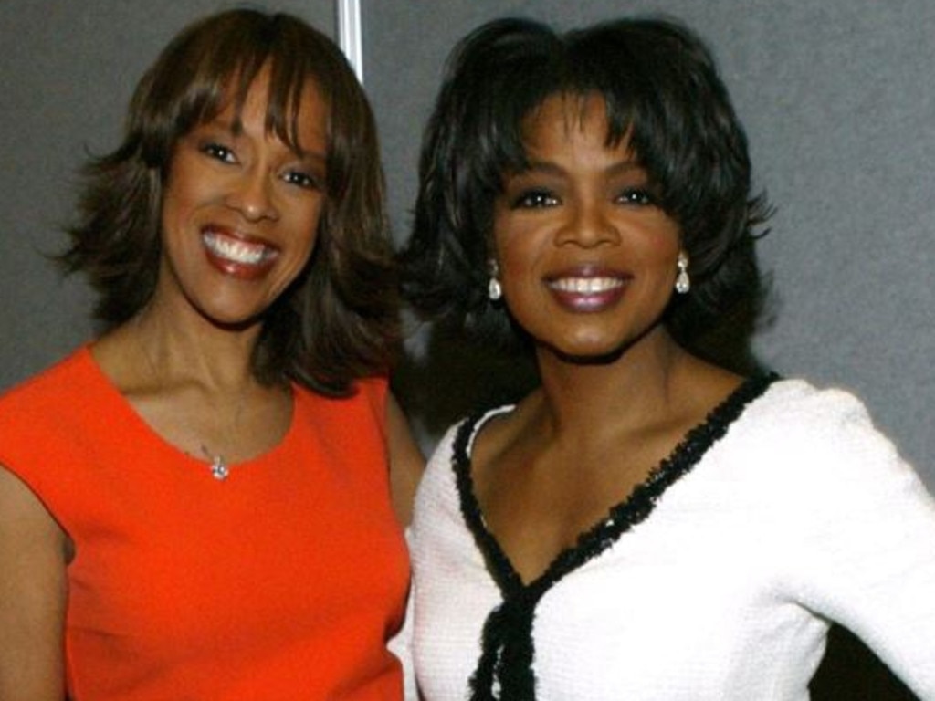 Gayle King (L) with best friend Oprah Winfrey (R) put in a call to Prince Harry and Meghan to see how they were doing after talks with royal family members. Picture: Supplied