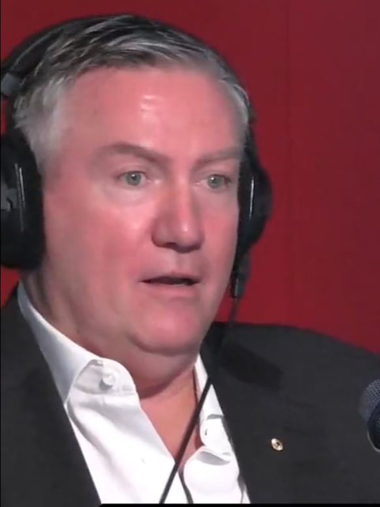 Eddie McGuire reacts on the Eddie and Jimmy podcast.