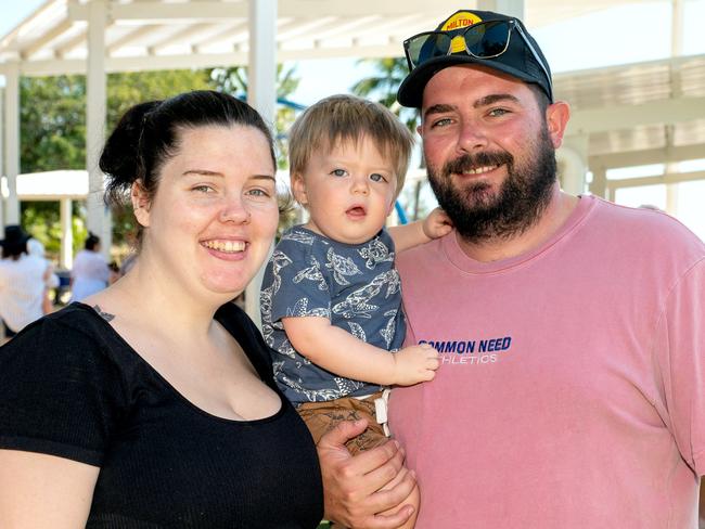 Kaitlyn Otto, Oliver Gauci and Josh Gauci at the official opening of Seaforth Esplanade Redevelopment Saturday 2 September 2023 Picture: Michaela Harlow