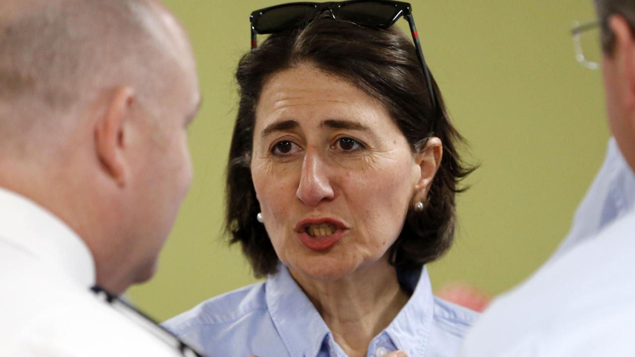 NSW Premier Gladys Berejiklian is seen during a visit to Club Taree Evacuation Centre in Taree, New South Wales, Sunday, November 10, 2019. Picture: Darren Pateman/AAP