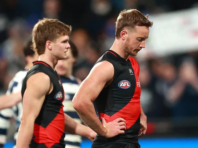 Geelong made light work of the Bombers the last time they headed down the highway. Picture: Kelly Defina/Getty Images