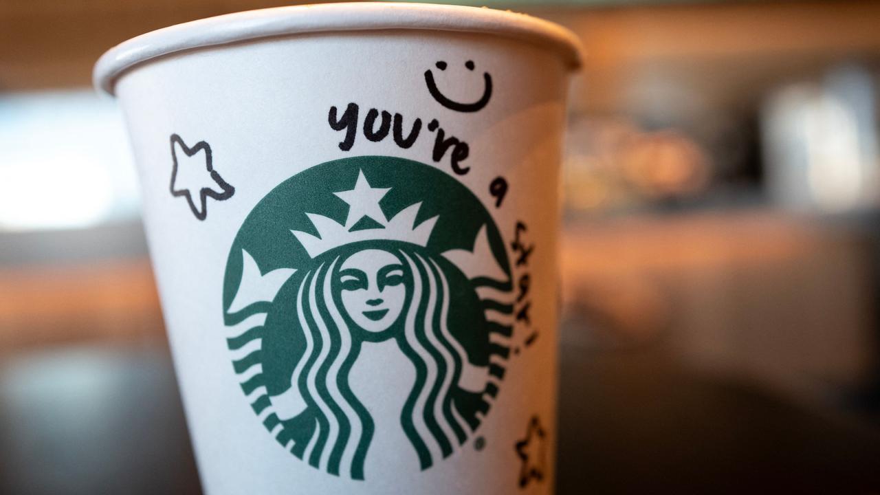 Starbucks is grappling with falling sales. Picture: Scott Olson/Getty Images/AFP