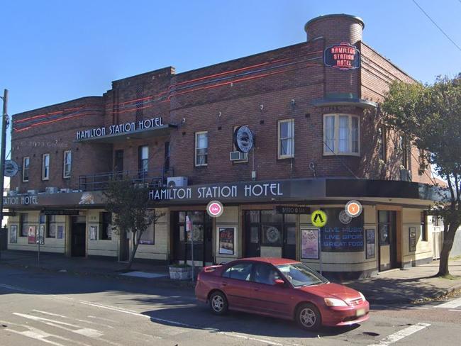 Brennan was drinking at the Hamilton Station Hotel at Newcastle. Picture: Google