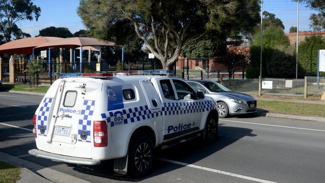 Roads around the school remain closed. Picture: Andrew Henshaw