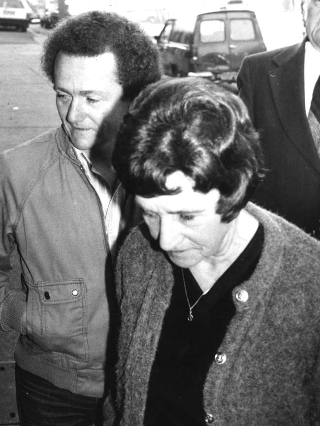 Arthur King and Mrs Mary Ellen Leonard at the 1983 inquest.