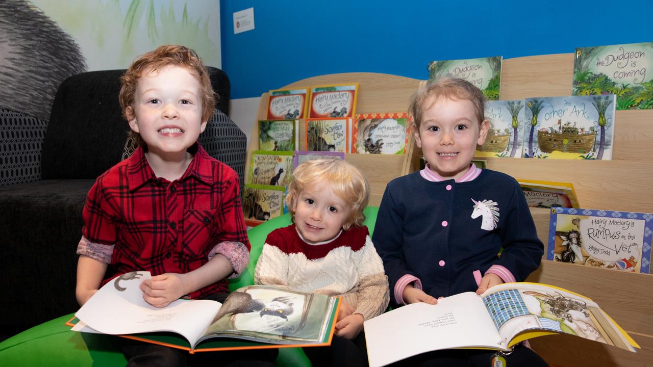 The opening of Scarface Claw exhibition. Jake, Dobbie, Lewis and Lara Grant, of Ashgrove. Picture: Dominika Lis