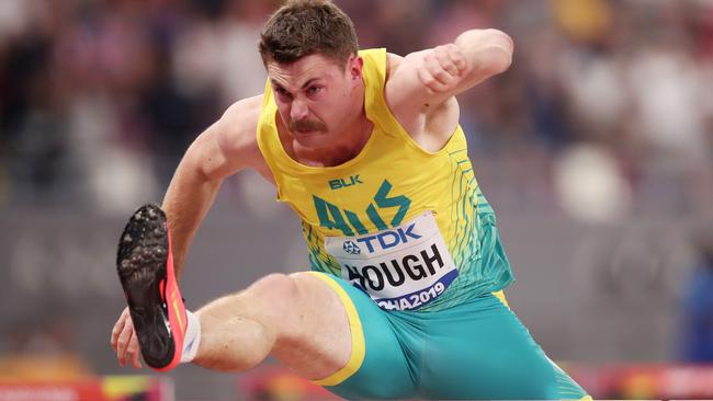 Nicholas Hough competing at the 17th IAAF World Athletics championships in Doha.