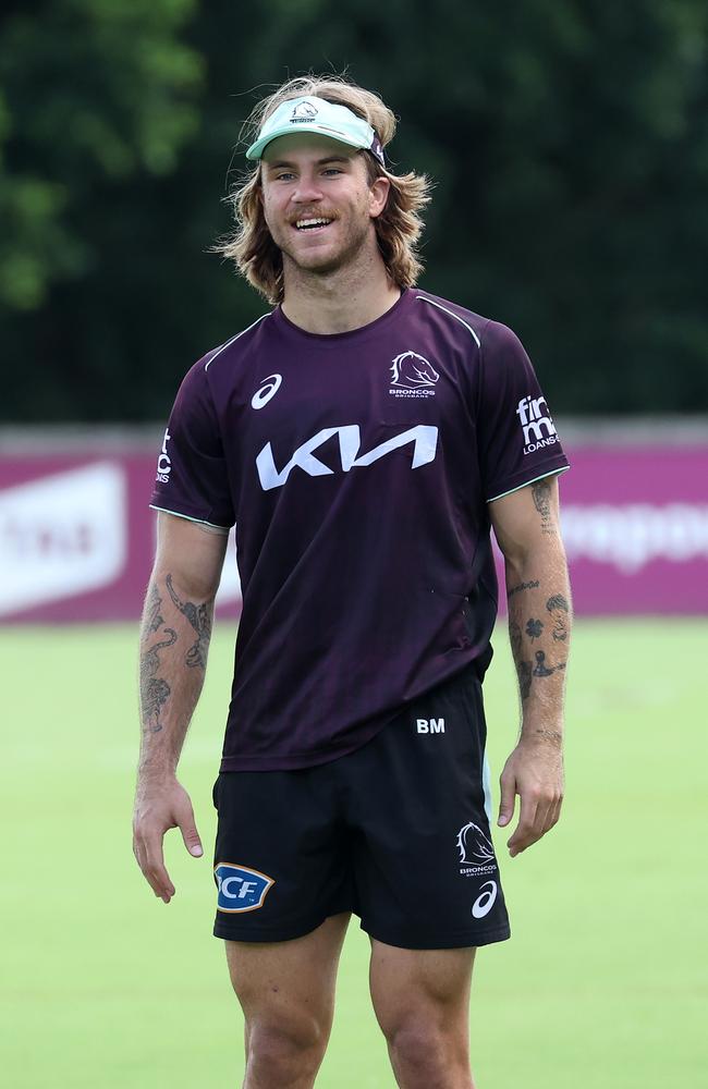 Blake Mozer, Brisbane Broncos training, Red Hill. Picture: Liam Kidston