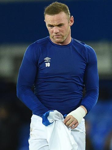 Everton's English striker Wayne Rooney.
