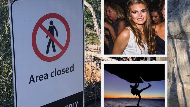 The bushland and historic military fortifications around Blue Fish Point on North Head are still closed to the public as authorities continue to investigate the fall death of Annika Ferry, 21, who died on June 24. Pictures: Supplied by Ferry family, News Corp