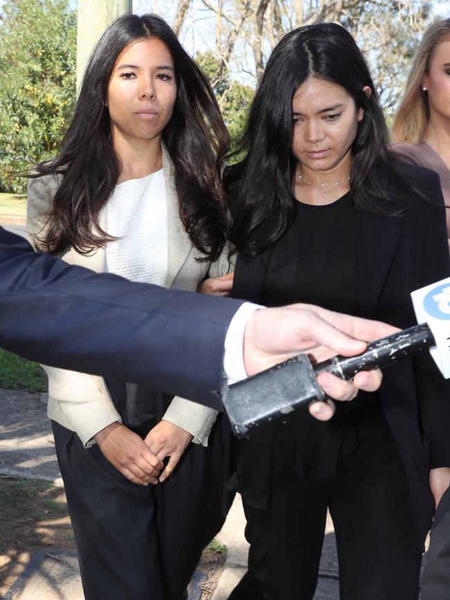 Nicola Teo (light jacket) outside Windsor Court on October 17. Picture: John Grainger