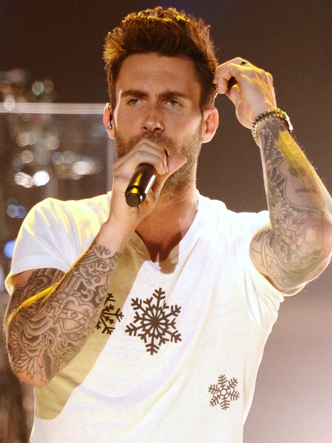 Last year’s winner ... Adam Levine is handing over the crown. Picture: AFP