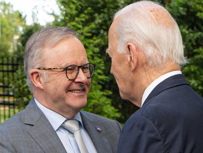 US President Joe Biden meets with Australian Prime Minister Anthony Albanese at his home in Delaware on Friday 20 September 2024. Picture: Supplied,