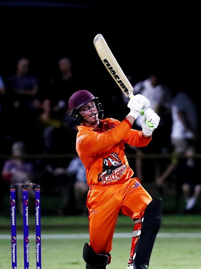 Barrier Reef Big Bash Game 1: Badgers v Hurricanes at Griffiths Park. Badgers' Angus Warnock. Picture: Stewart McLean