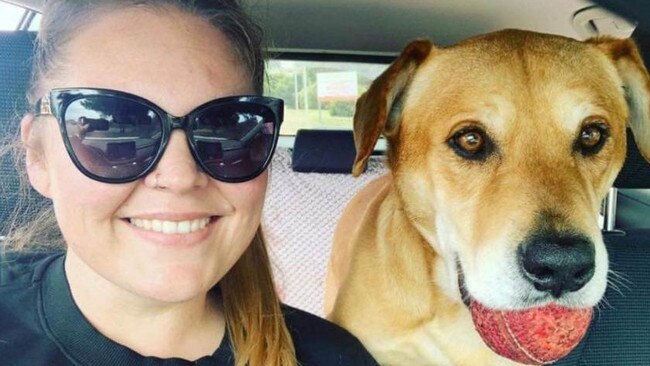 Kimberley Pursche died in a horror collision near Lincoln Gap. Pictured here with her pet dog.