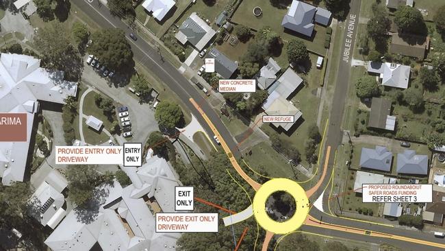 The new roundabout will be constructed at the intersection of Rous Rd and Oliver Ave, Goonellabah to improve safety for road users. Picture: Lismore City Council