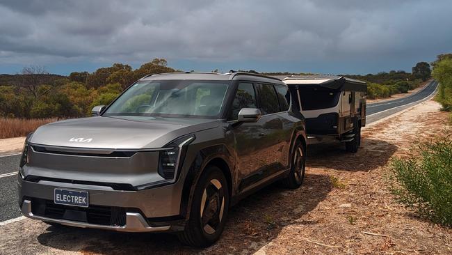 The family set off on their EV camper trip in April. Picture: Facebook