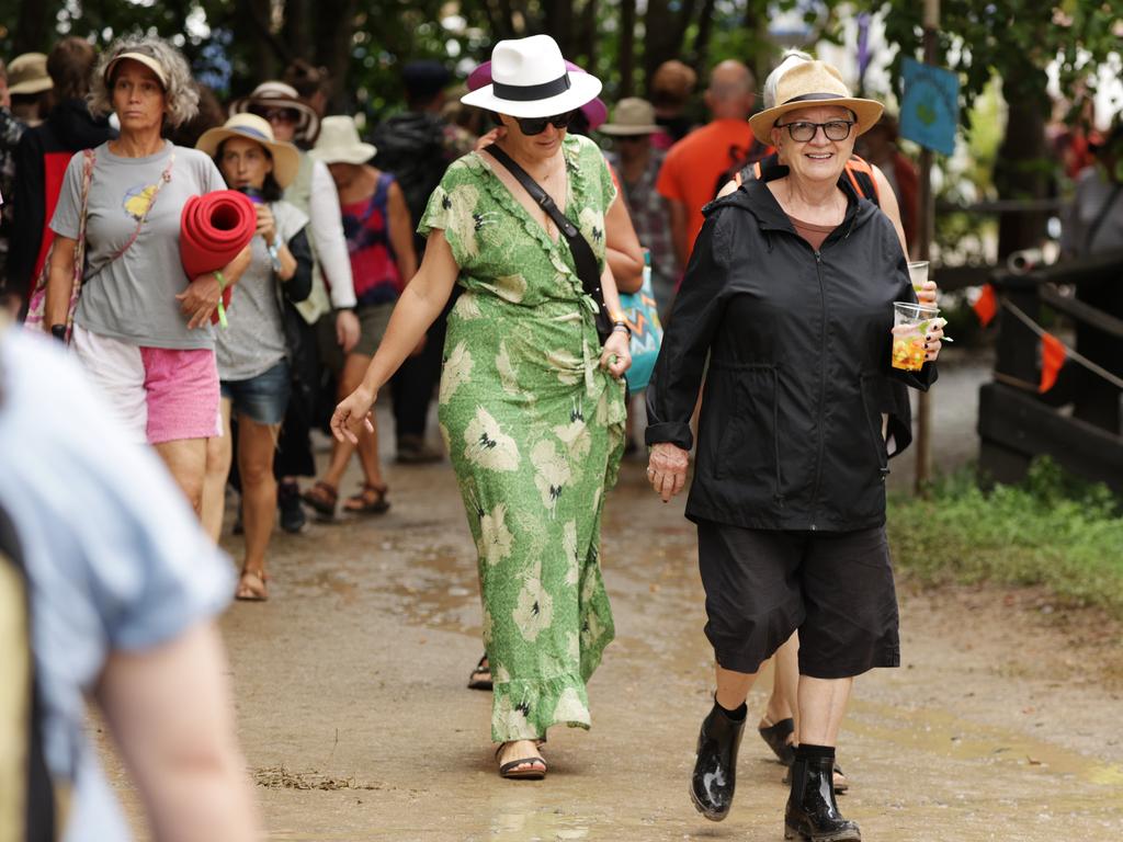 Colourful crowds on day one of the Woodford Folk Festival. Picture: Lachie Millard