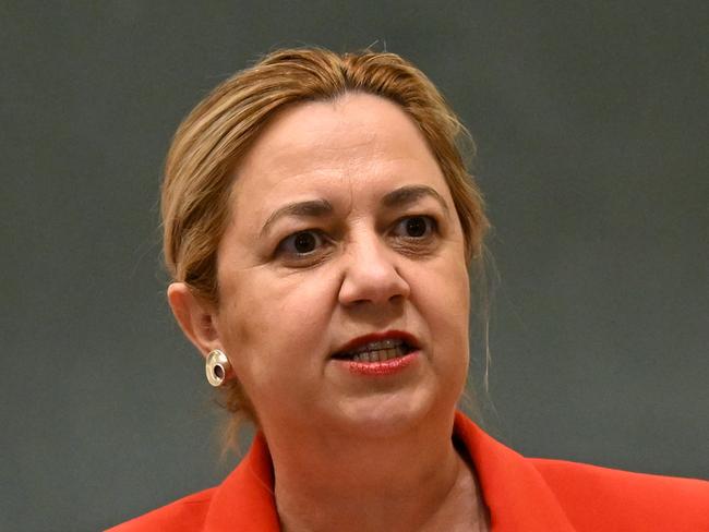 BRISBANE, AUSTRALIA - NewsWire Photos - MARCH 16, 2023.Queensland Premier Annastacia Palaszczuk speaks during Question Time at Parliament House. Picture: Dan Peled / NCA NewsWire