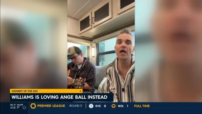 Robbie Williams is loving ‘Ange Ball’