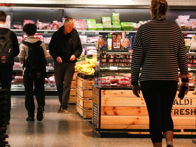 SYDNEY, AUSTRALIA : NewsWire Photos JUNE 24 2024: A general view of a supermarket in Sydney as Supermarkets face billion dollar fine threat while Coles, Woolworths, Aldi and IGA face steep penalties, other retail heavyweights, including Bunnings and Chemist Warehouse, will not be covered by the code.Picture: Newswire / Gaye Gerard