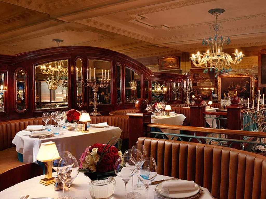 The lavish dining room in the hotel. Picture: Supplied