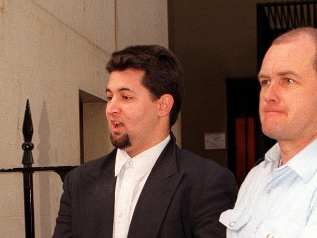 Belinda Van Krevel’s brother Mark Valera leaves the NSW Supreme Court in September 2000.