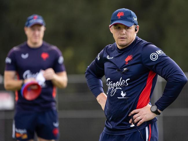 New Roosters coaching staff members Brett Morris and Jason Ryles oversee training, https://www.instagram.com/p/CWXOvUNP3Ve/