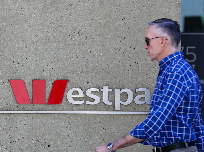 SYDNEY, AUSTRALIA - NewsWire Photos - NOVEMBER 11 2020: A man seen walking past the Westpac Bank in the CBD Sydney, Australia. Picture: NCA NewsWire / Gaye Gerard