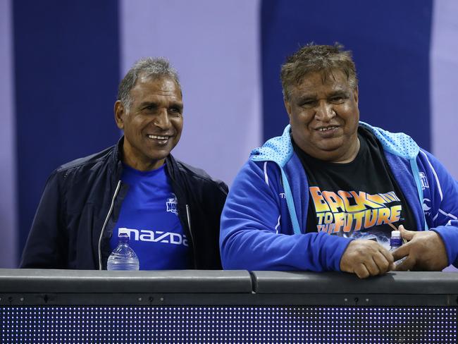 Phil Krakouer, right, with brother Jim, alleges he suffered injury, loss and damage as a result of the racism. Picture: Michael Klein.