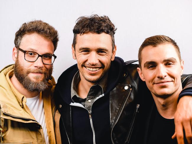Actor/producer Seth Rogen, actor/director James Franco, and actor Dave Franco at the premiere of The Disaster Artist at the SXSW Conference and Festivals in Austin, Texas in March. Picture: Matt Winkelmeyer/Getty Images for SXSW