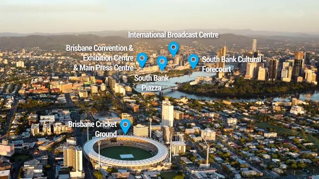 Brisbane’s proposed Olympics venues.