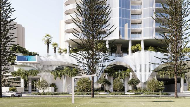 The tower will sit next to Broadbeach State School Picture: Supplied