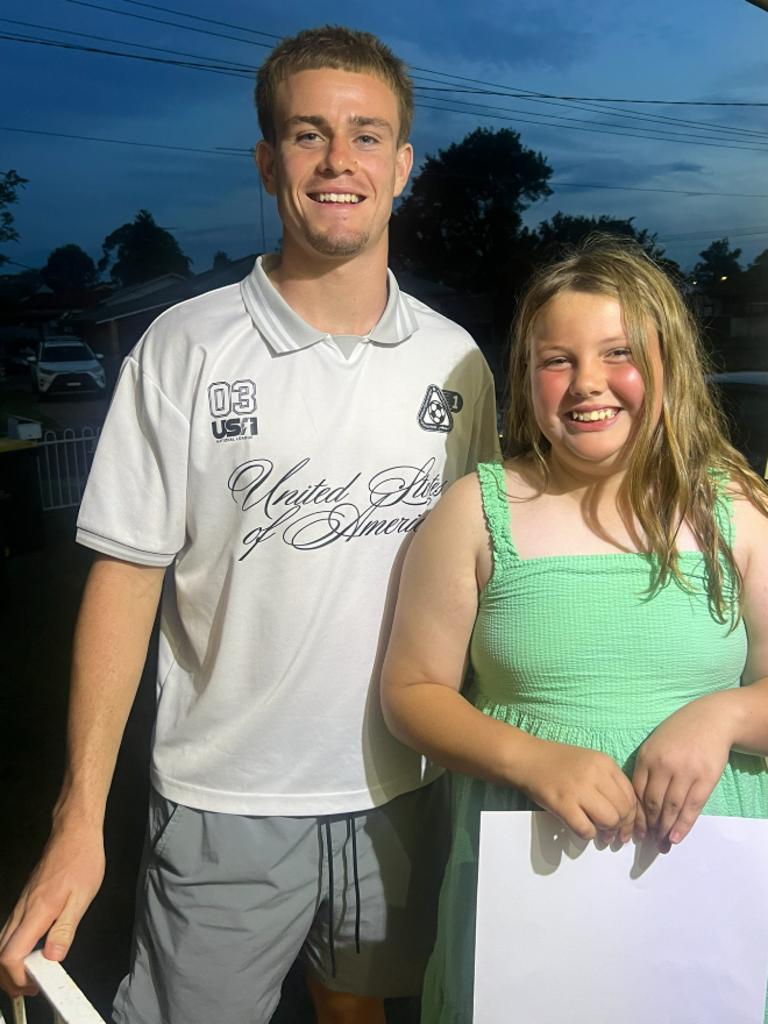 Galvin with Natalija Cribbs.