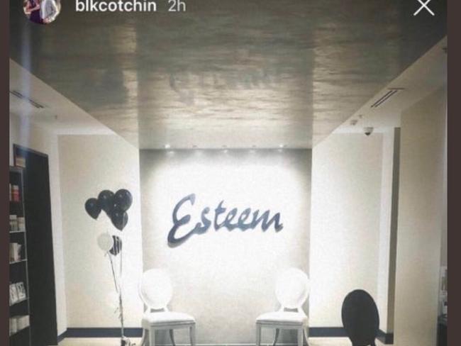 Brooke Cotchin’s day spa Instagram post.