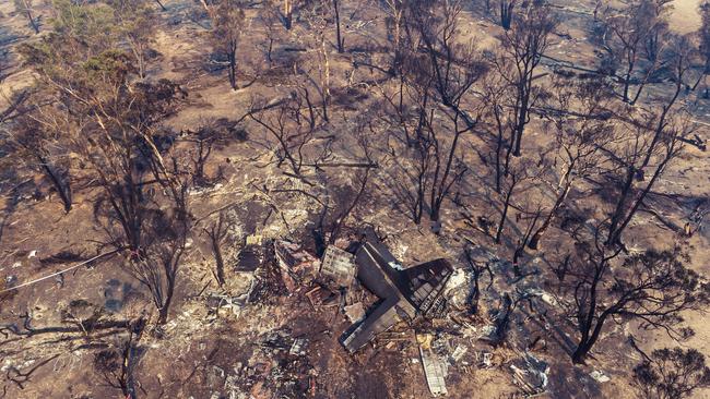 The wreck of the Lockheed Hercules C130 plane. Picture: NSW Police