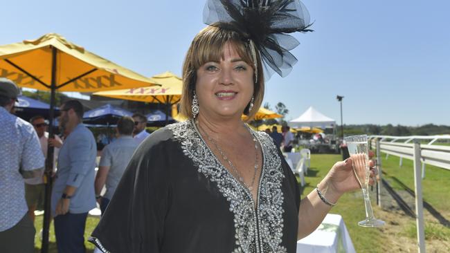 Jenny Pryde of Eltham at the Lismore Cup on Thursday.